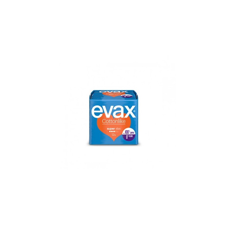 EVAX COTTONLIKE SUPER COMPRESA CON ALAS 12 UDS