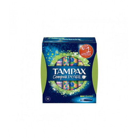 TAMPAX COMPACK PEARL SUPER 18 TAMPONES