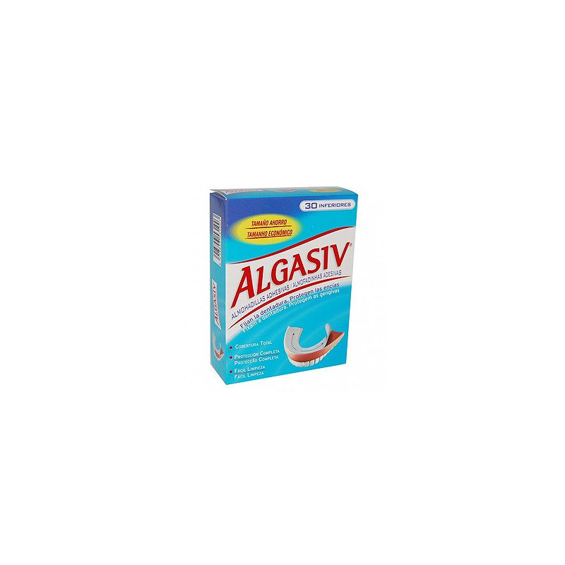 ALGASIV ALMOHADILLAS ADHESIVAS DENTADURA INFERIOR 30 UDS