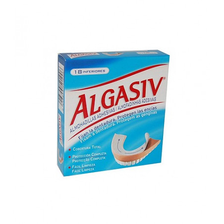 ALGASIV ALMOHADILLAS ADHESIVAS DENTADURA INFERIOR 18 UDS