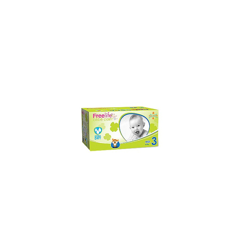 FREELIFE BEBECASH PAÑAL MIDI 4-9 KG T3 54 UDS