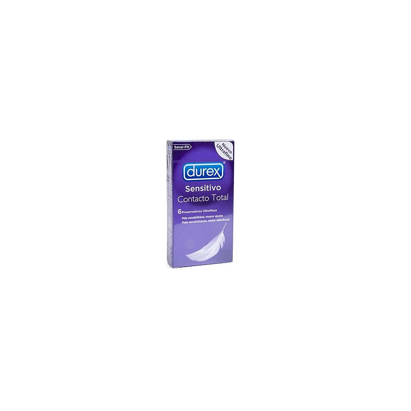 DUREX PROFILACTICOS SENSITIVO CONTACTO TOTAL 6 UDS