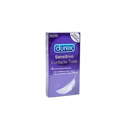 DUREX PROFILACTICOS SENSITIVO CONTACTO TOTAL 6 UDS