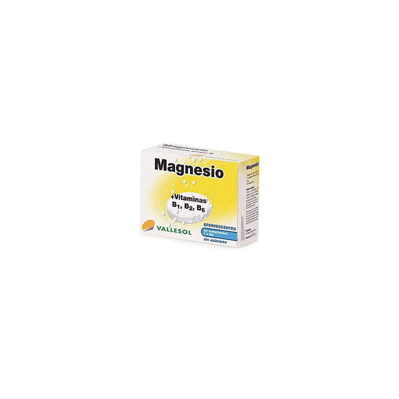 VALLESOL MAGNESIO+VITAMINA B 24 COMPRIMIDOS EFERVESCENTES