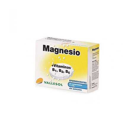 VALLESOL MAGNESIO+VITAMINA B 24 COMPRIMIDOS EFERVESCENTES