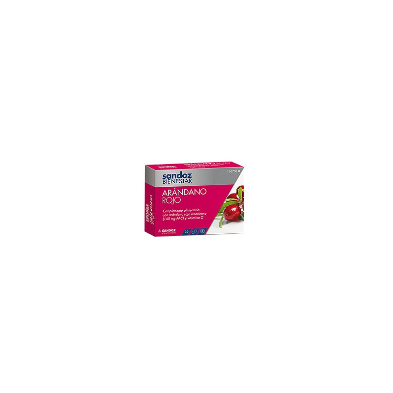 SANDOZ BIENESTAR ARANDANO ROJO CRANBERRY 30 CÁPSULAS