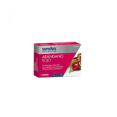 SANDOZ BIENESTAR ARANDANO ROJO CRANBERRY 30 CÁPSULAS