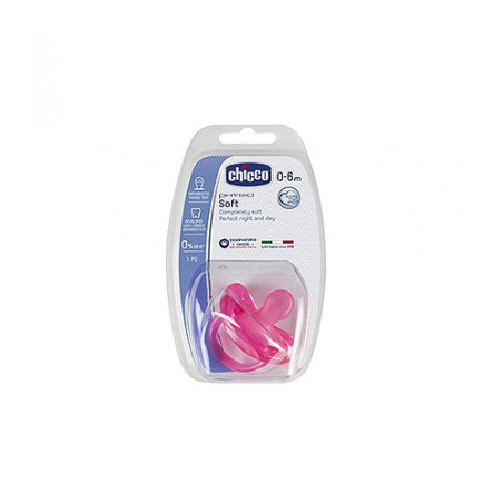 CHICCO CHUPETE PHYSIO SOFT SILICONA ROSA 12 MESES+ 2 UDS