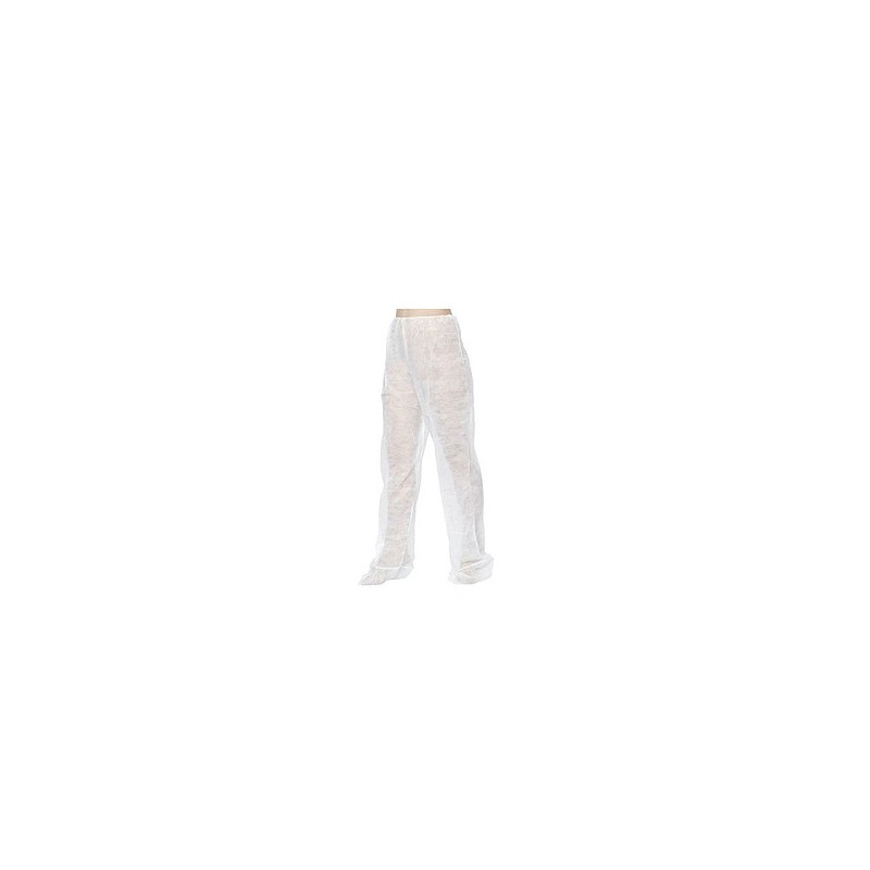 PANTALÓN DESECHABLE BLANCO DE PRESOTERAPIA CAJA 100 UDS