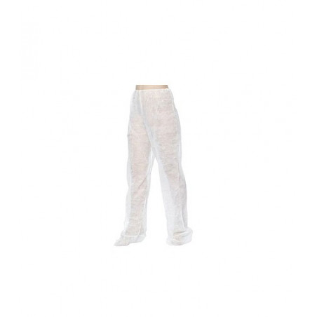 PANTALÓN DESECHABLE BLANCO DE PRESOTERAPIA CAJA 100 UDS