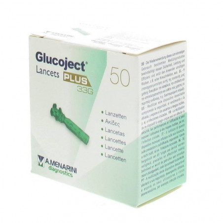 GLUCOJECT LANCETAS PLUS 33 G 50 UDS