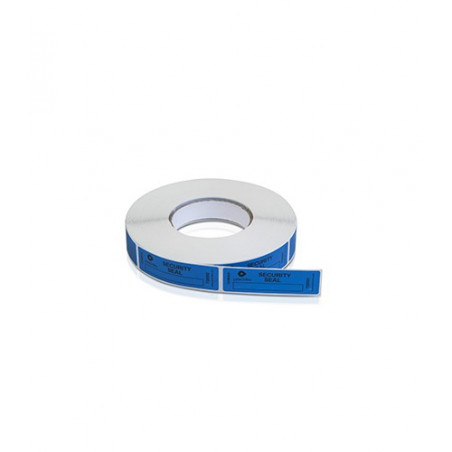 ROLLO ETIQUETA SEGURIDAD 70 MM X 30 M 1000 ETIQUETAS AZULES
