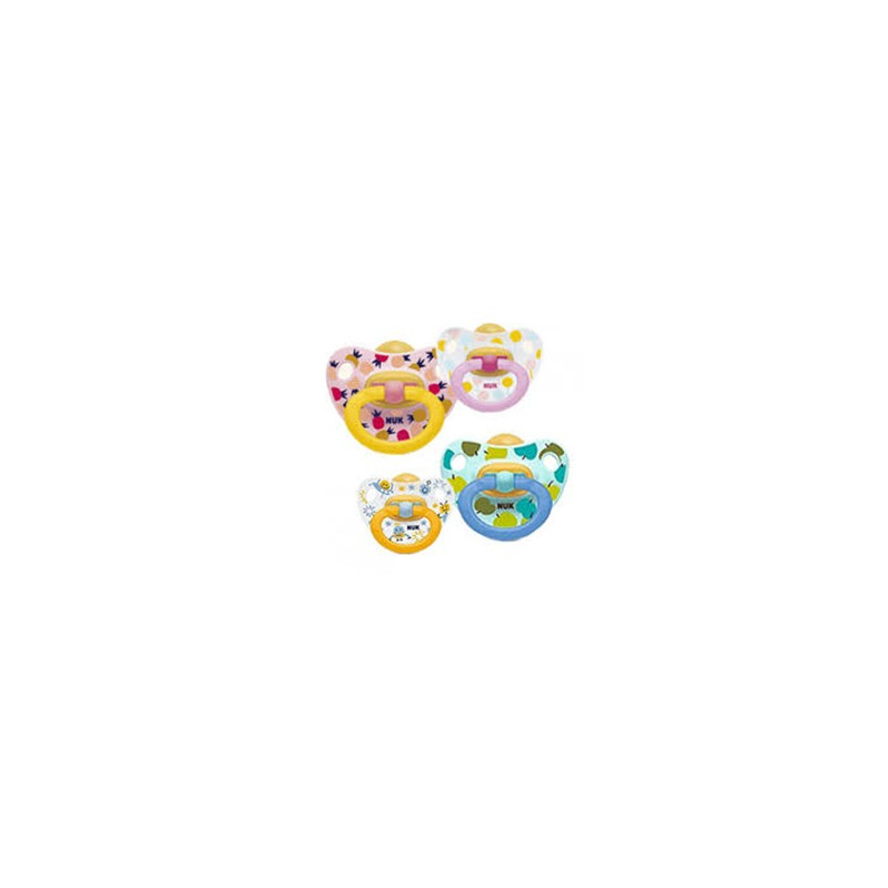 NUK CHUPETE CLASSIC HAPPY KIDS LATEX TALLA 1 0-6 M 2 UDS