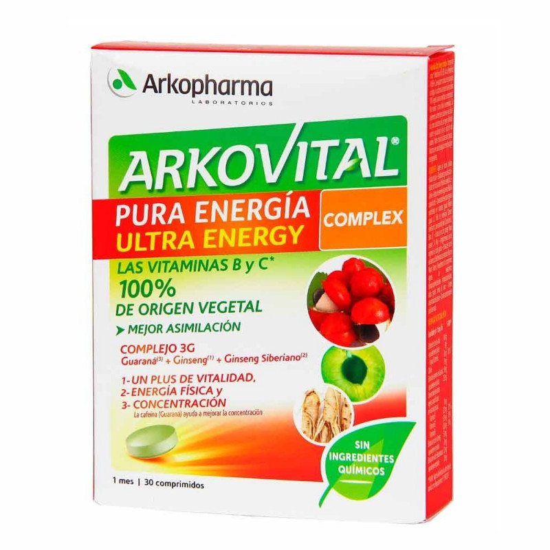 ARKOVITAL PURA ENERGÍA ULTRA 30 COMPRIMIDOS