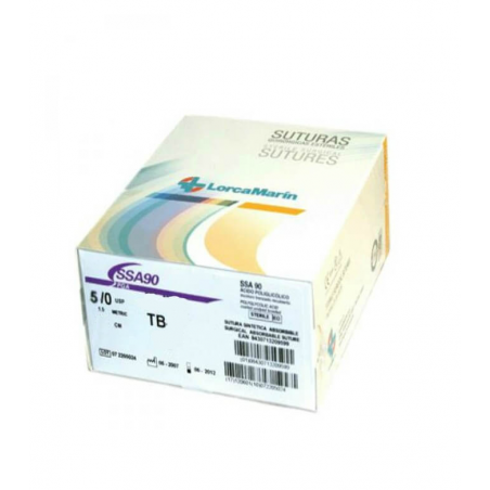 Sutura sintetica biolorc 5/0 tb-10 lorca marin ref:35326n caja 36 uds