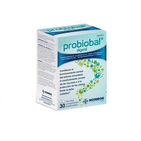 NORMON PROBIOBAL DIGEST ADULTO 30 COMPRIMIDOS MASTICABLES