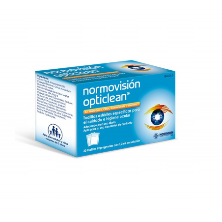 Normovision opticlean 30 toallitas