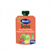 Hero solo eco baby bolsa manzana fresa platano 100 gr