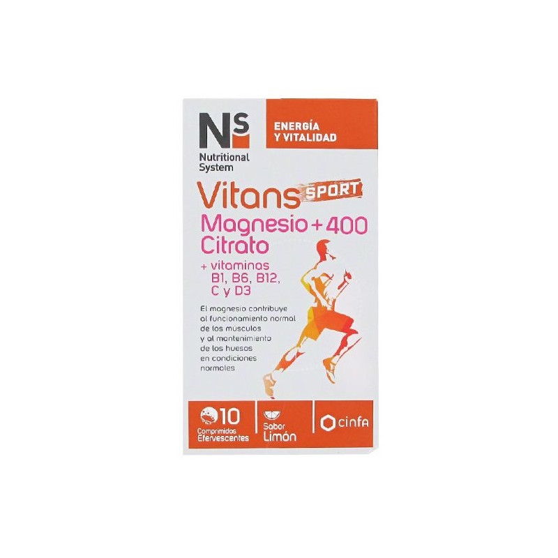 NS VITANS SPORT MAGNESIO+ 400 CITRATO 10 UDS