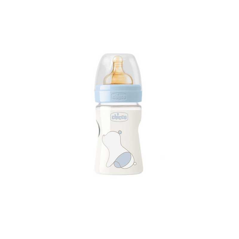 Chicco biberon pp azul latex 150 ml