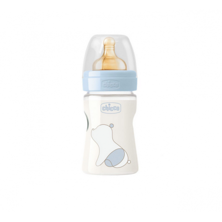 Chicco biberon pp azul latex 150 ml