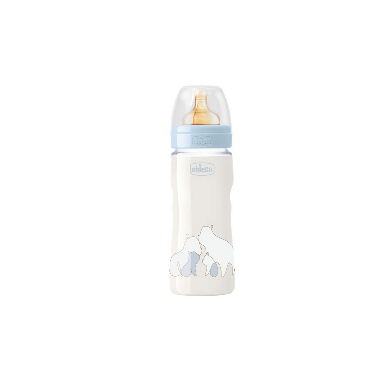 Chicco biberon pp azul latex 330 ml