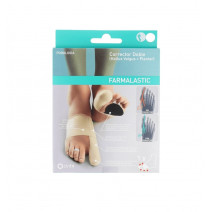 Farmalastic corrector doble juanetes y plantar gel silicona pie izquierdo grande