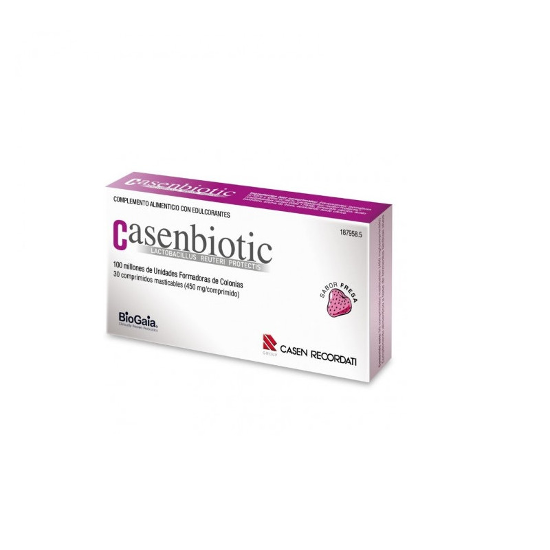 Casenbiotic fresa 30 comprimidos