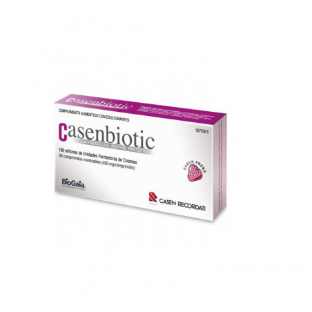 Casenbiotic fresa 30 comprimidos