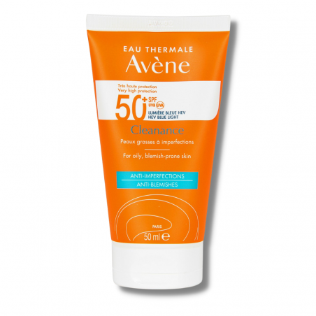 avène solar spf50 cleanance oil free piel acne