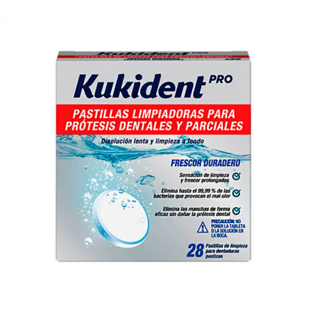 Kukident pro pastillas limpiadoras 28 uds