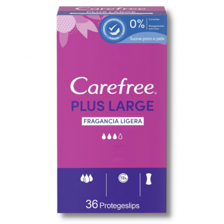 Carefree protegeslip plus large fragancia ligera 36 uds