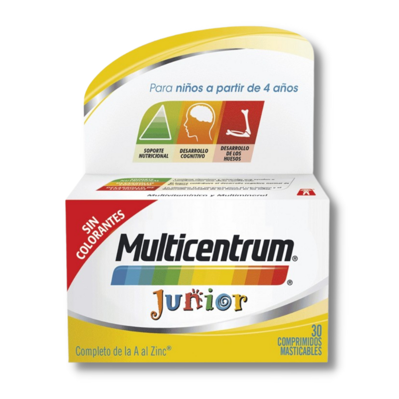 Multicentrum junior 30 comprimidos frambuesa y limon