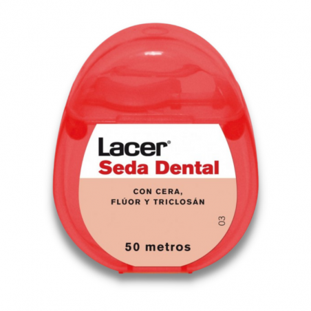 Lacer seda dental con cera y fluor 50 metros