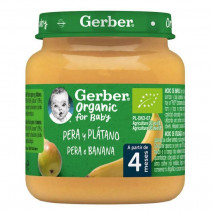 Gerber oragnic pera platano 125 gr