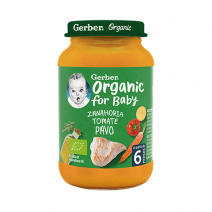 GERBER PURE ECOLOGICO ZANAHORIA TOMATE Y PAVO