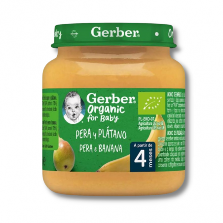 Gerber pure ecologico pera platano 125 gr