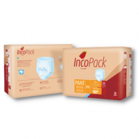Incopack pants talla mediana noche 80 uds