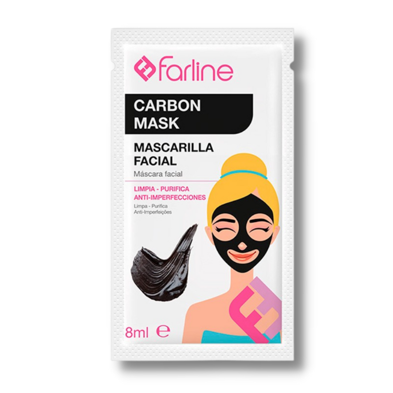 Farline Carbon mask mascarilla Facial 10 Uds x 8 ml