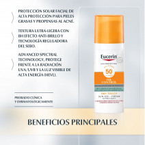 Eucerin Sun Gel Crema Oil Control SPF50+ 50ml