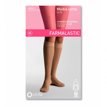 Farmalastic medias cortas (a-d) compresion normal talla mediana 2 uds