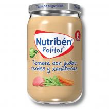 Nutribén potito ternera con judías verdes y zanahorias 235 gr