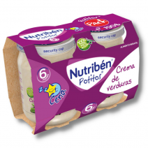 Nutriben potito cena crema de verduras 2 uds x 190gr