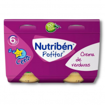 Nutriben potito cena crema de verduras 2 uds x 190gr