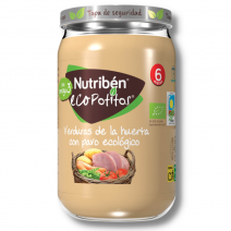 Nutribén eco potito verduras con pavo 235 gr