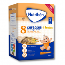 Nutriben papilla 8 cereales miel 4 frutas 600 g