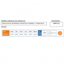 Rodillera de neopreno con rotula cerrada thermo-med talla XS/1 referencia: 4100