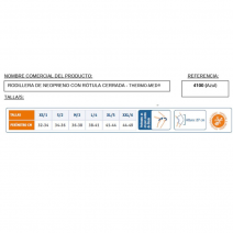 Rodillera de neopreno con rotula cerrada thermo-med talla m/3 referencia: 4100