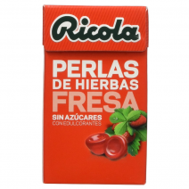 Ricola perlas sin azúcar fresa 25gr