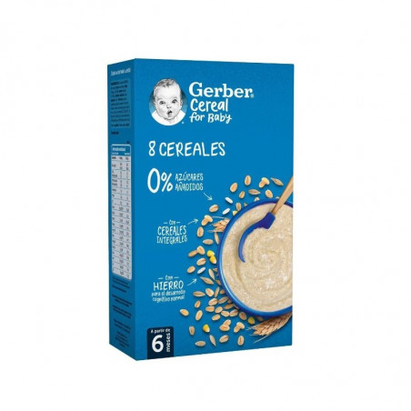 Gerber papilla 8 cereales 500 gr +6 meses